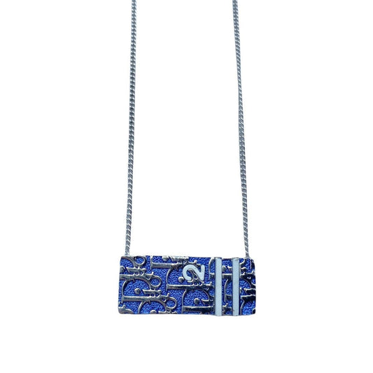 Christian Dior Blue Trotter Diorissimo Monogram Pendant Necklace