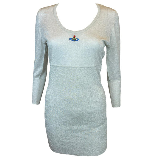 Vivienne Westwood London Silver Knit Mini Dress - Outfit Repeater