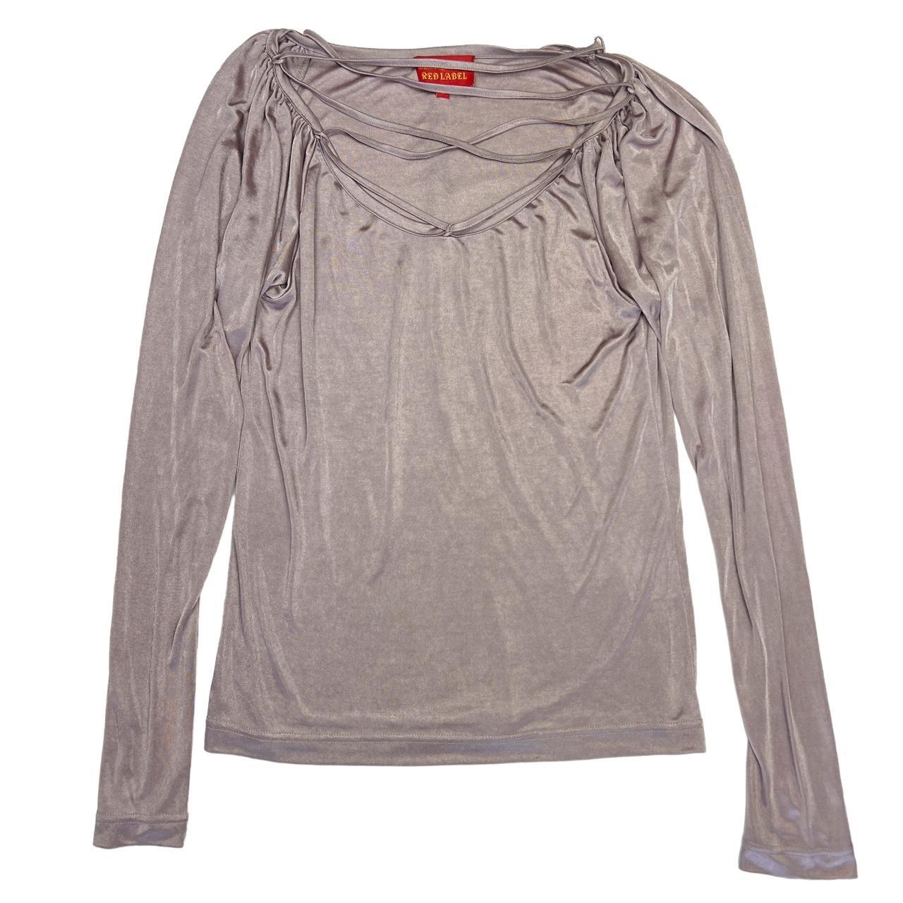 Vivienne Westwood Slinky Dusty Rose Colored Lace Up Blouse Style Shirt - Outfit Repeater