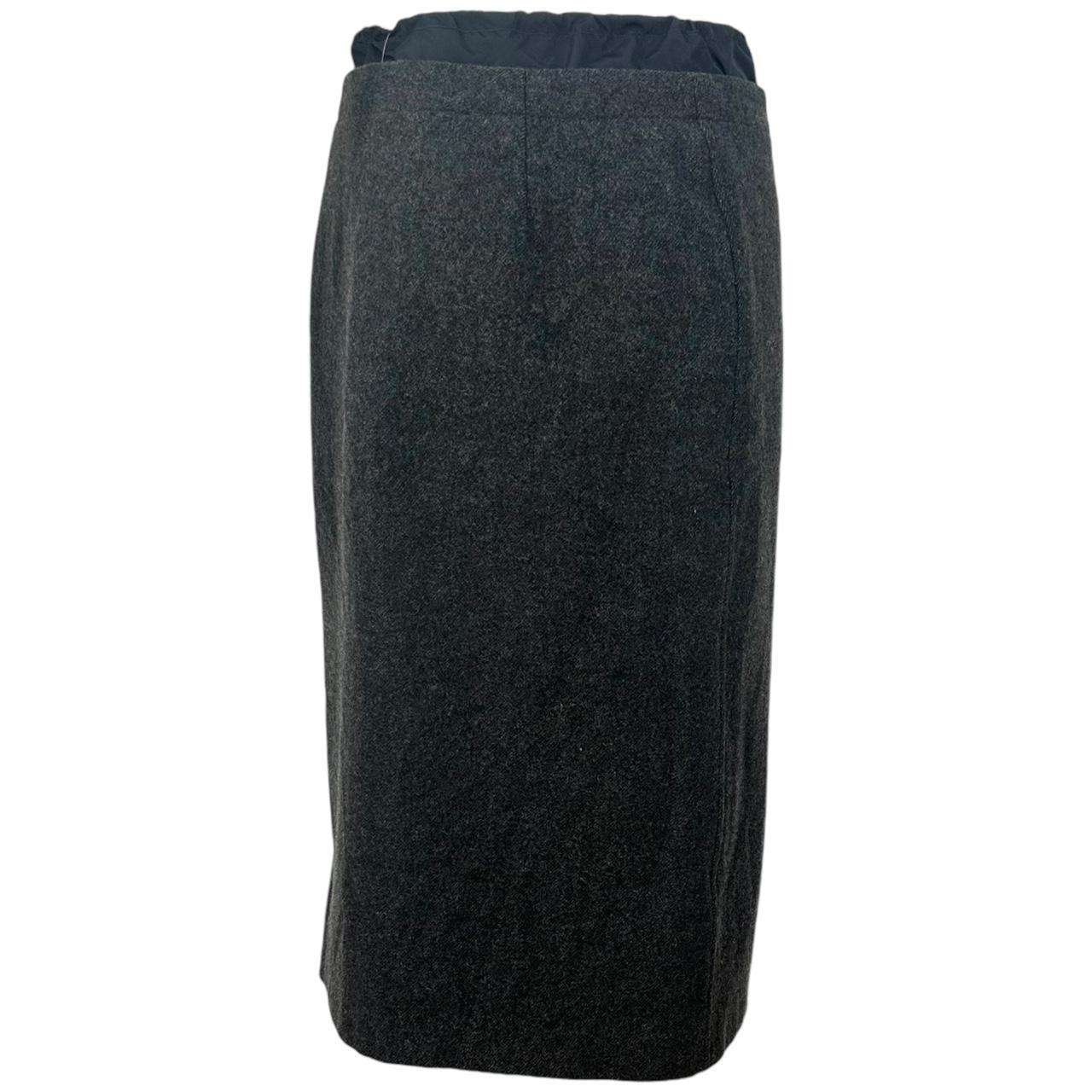 Prada Wool & Nylon Midi Skirt