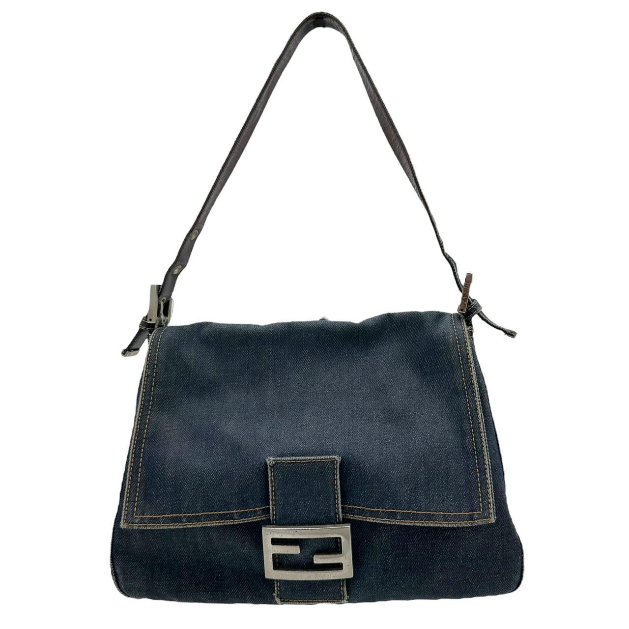 Fendi Dark Denim Mama Baguette Shoulder Bag