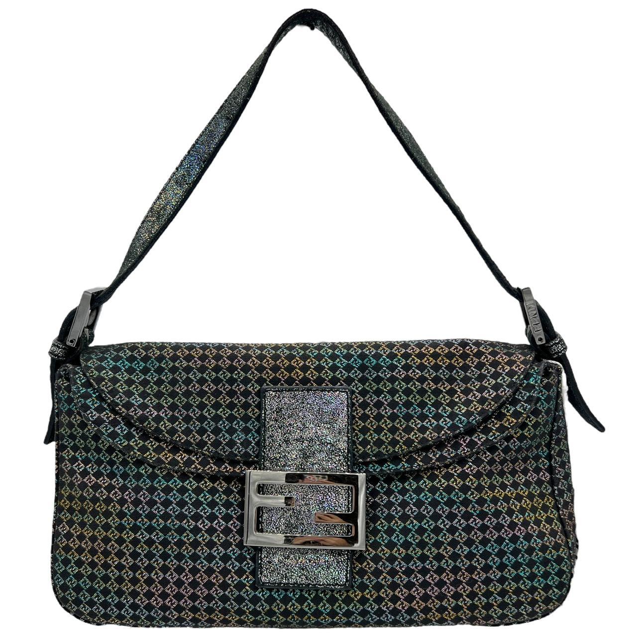 Fendi Baguette Shoulder Bag Multicolor Iridescent Zucca
