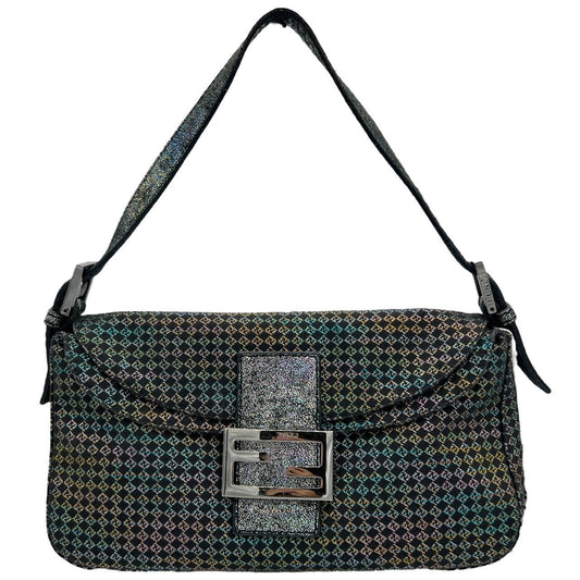Fendi Baguette Shoulder Bag Multicolor Iridescent Zucca