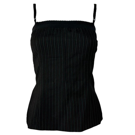 D&G Black Pinstripe Bustier Tank - Outfit Repeater