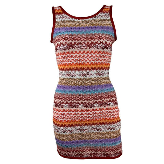 Missoni Mare Mini Dress Multicolor Zigzag Semi-Sheer