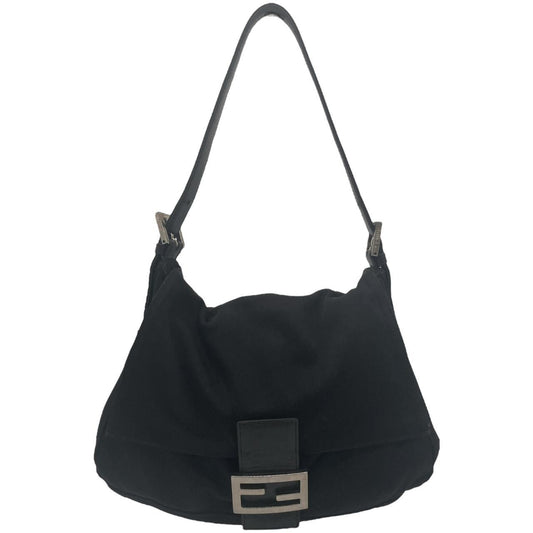 Fendi Black Neoprene Mama Baguette Shoulder Bag