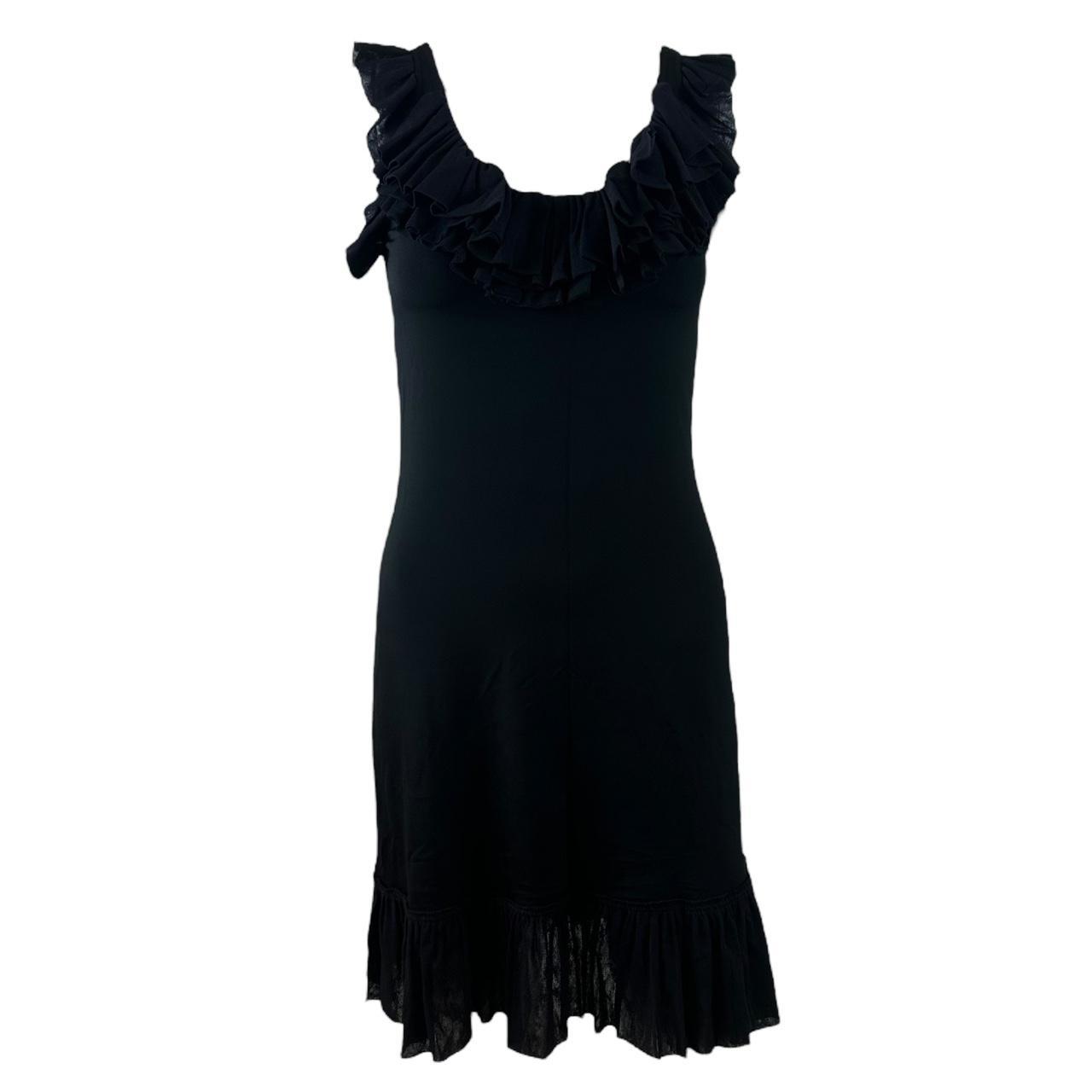 Jean Paul Gaultier Black Mesh Trim Dress