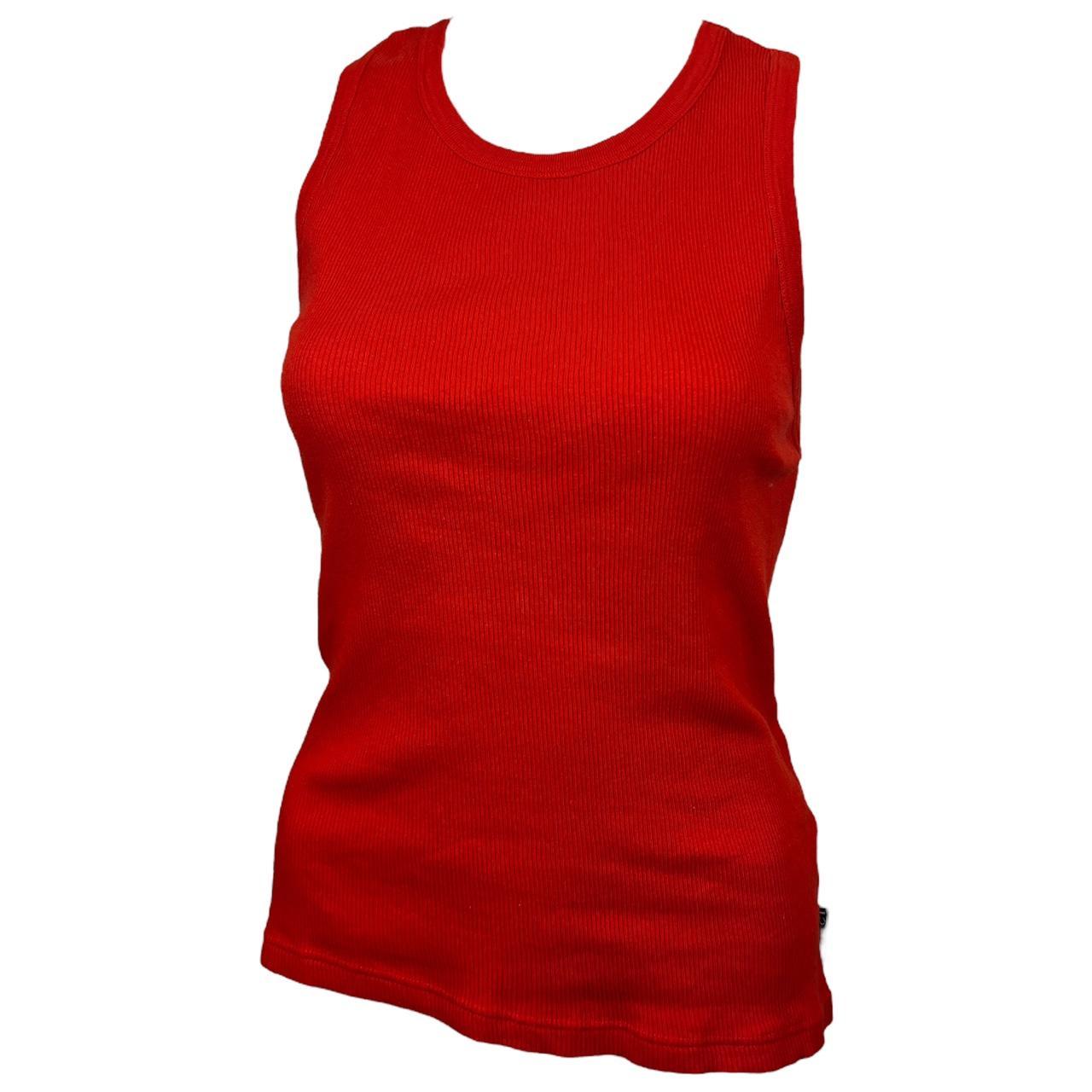 Gucci by Tom Ford 90's Vintage Red Ribbed Tank Top - Outfit Repeater