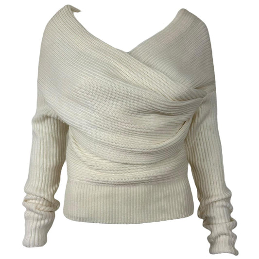 Christian Dior by John Galliano F/W 2004 Ivory Off the Shoulder Sweater - Outfit Repeater