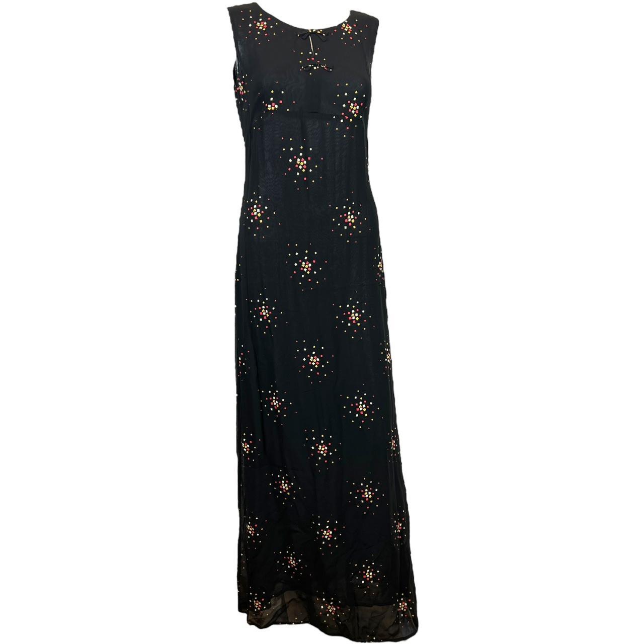 Moschino Cheap & Chic Black Floral Print Maxi Dress