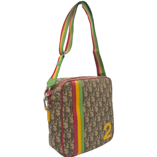 Christian Dior Crossbody Bag Rasta Trotter Print Brown