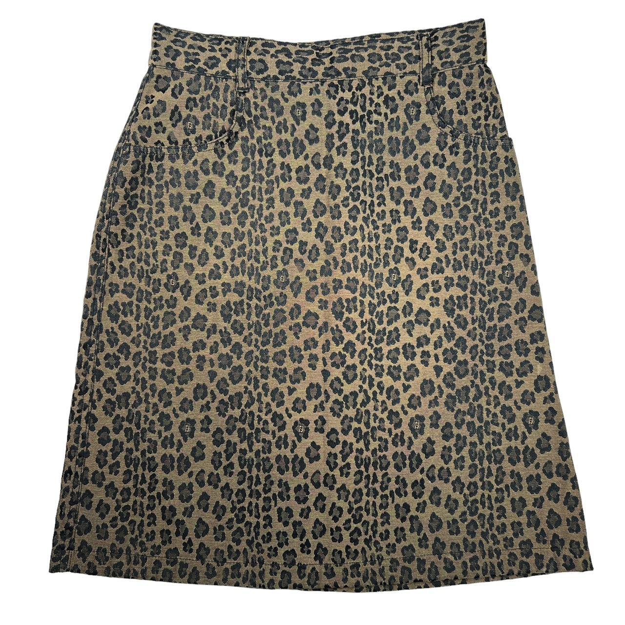 Fendi Leopard Print Midi Skirt with Hidden FF Logos - Outfit Repeater