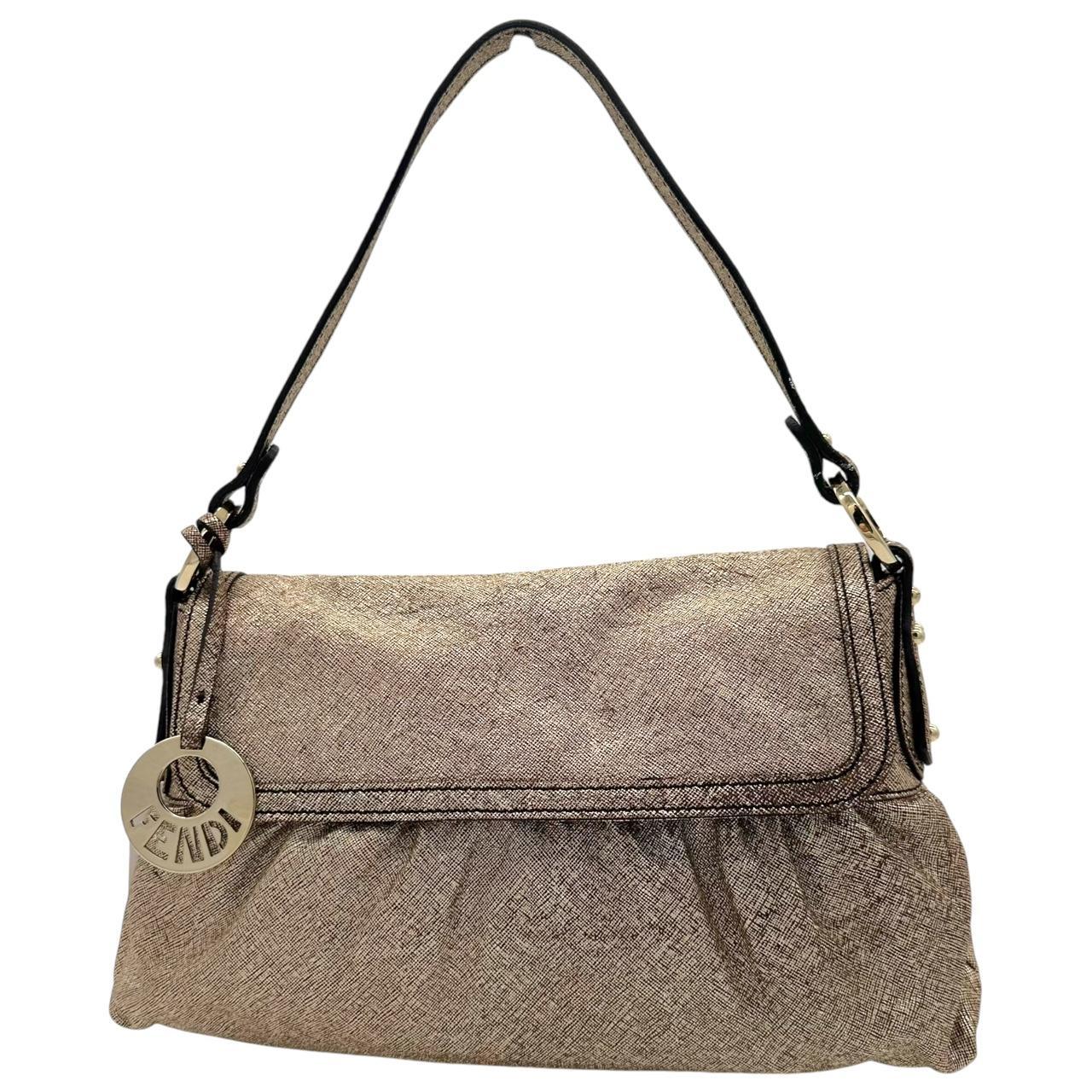 Fendi Gold Leather Mini Chef Shoulder Bag - Outfit Repeater