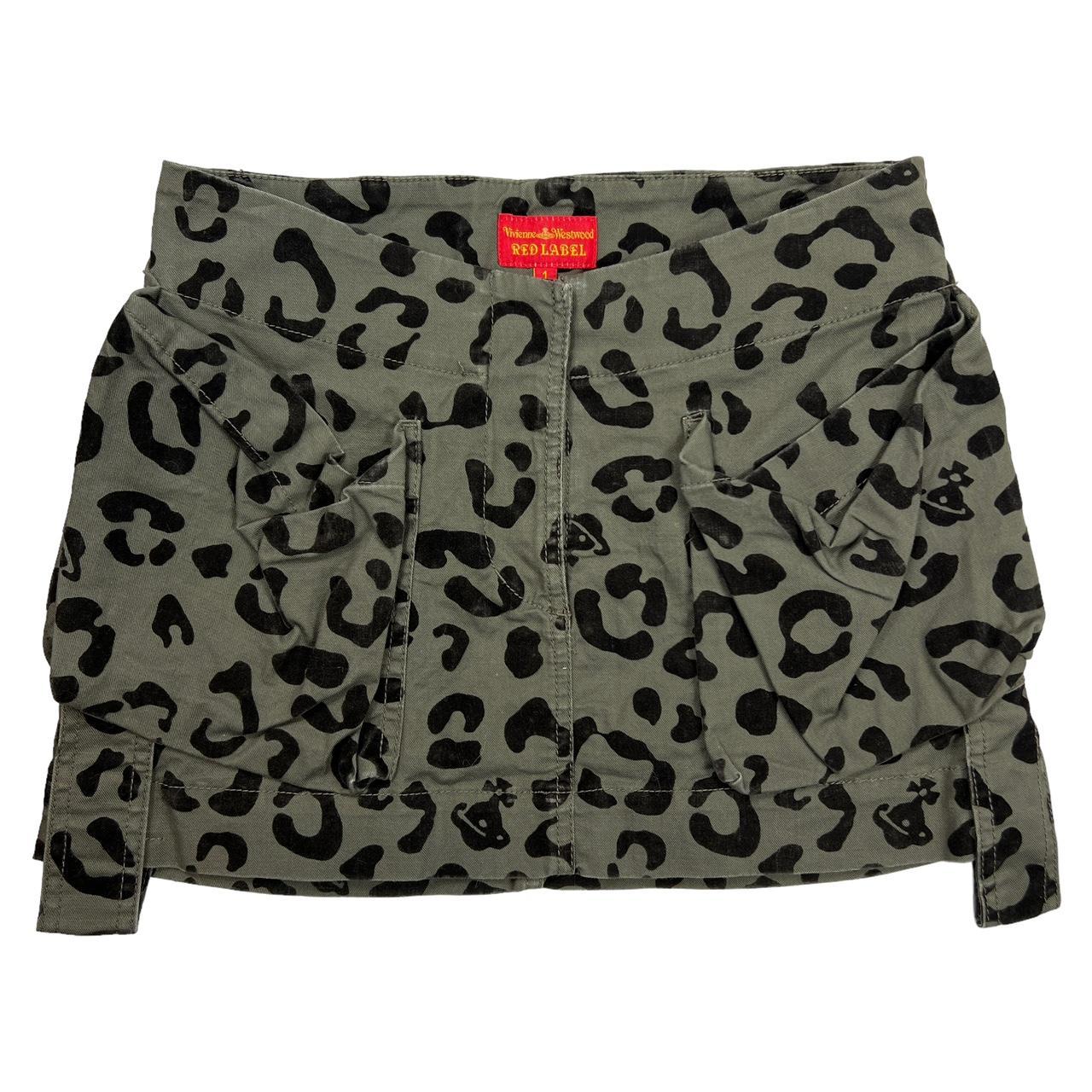 Vivienne Westwood Red Label khaki Green Leopard Print Mini Skirt - Outfit Repeater