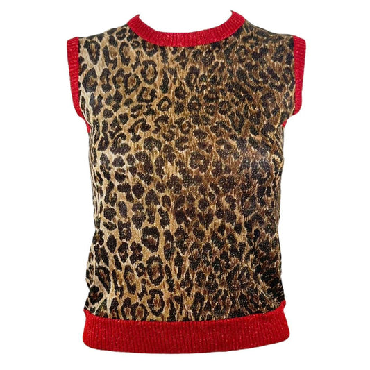 D&G Dolce & Gabbana Knit Leopard Print Tank Top - Outfit Repeater