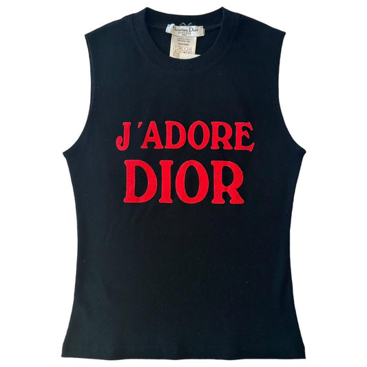 Christian Dior F/W 2003 Christian Dior J'Adore Dior Black & Red Tank - Outfit Repeater