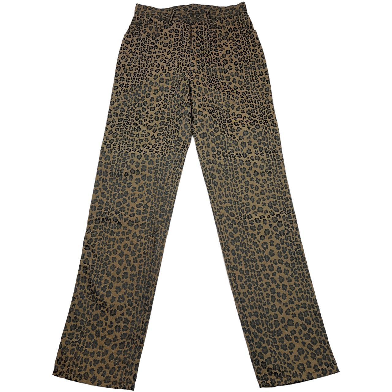 Fendi Jeans Leopard Print High Waisted Straight Leg Pants - Outfit Repeater