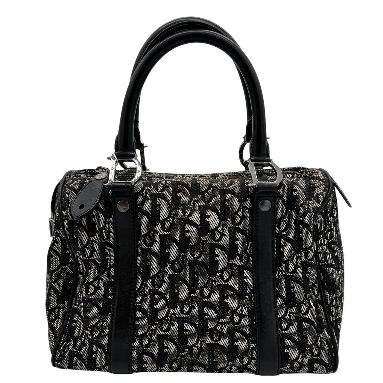 Christian Dior Black Trotter Monogram Medium Boston Bag - Outfit Repeater