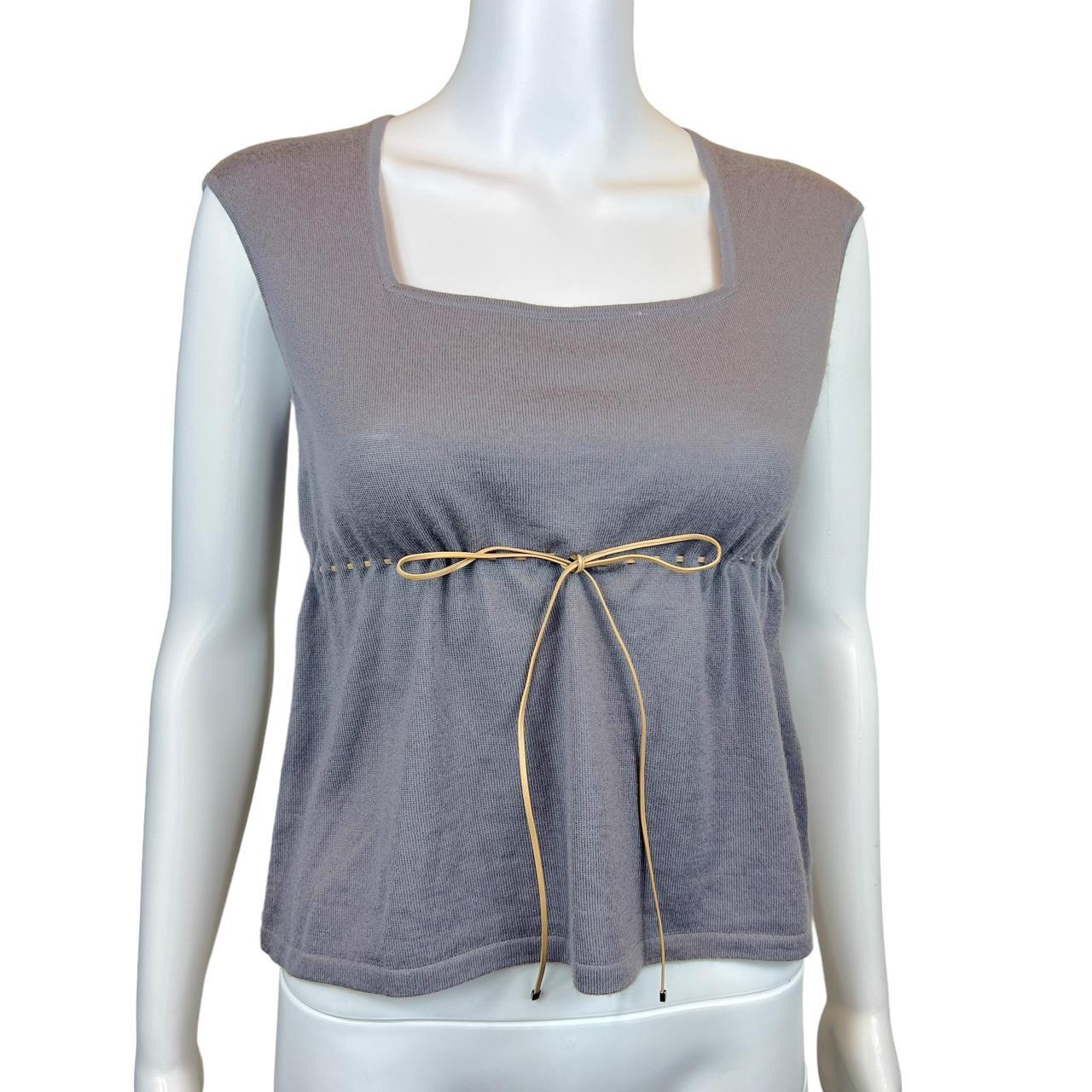 Gucci by Tom Ford Belted Purple Cashmere Top - Outfit Repeater