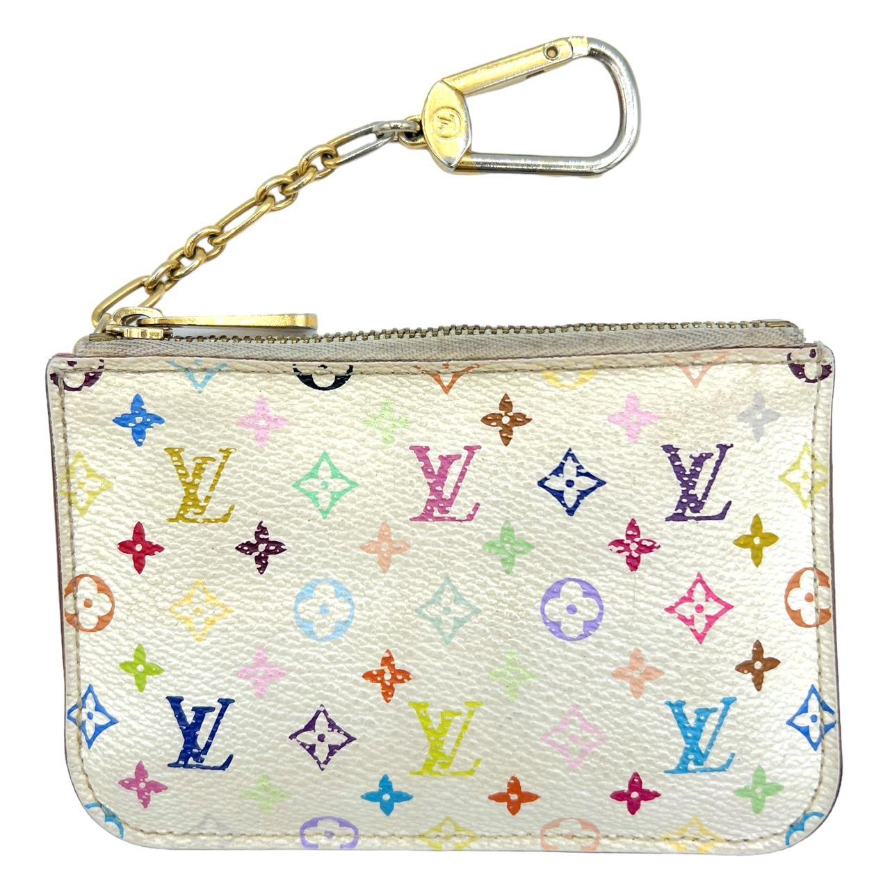 Louis Vuitton Murakami White Multicolor Monogram Coin Pouch Wallet