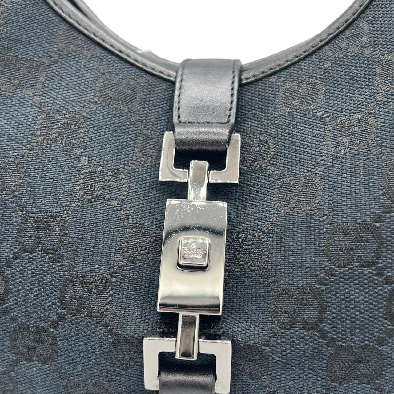 Gucci Black GG Monogram Canvas Shoulder Bag