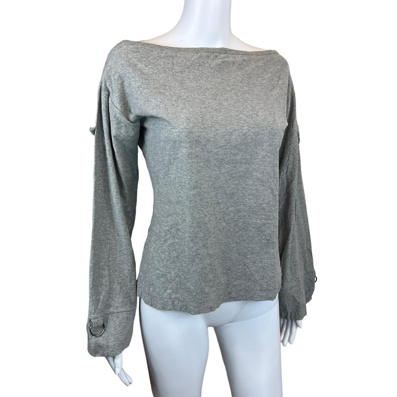 Dolce & Gabbana Gray Off The Shoulder Bell Sleeve Top - Outfit Repeater