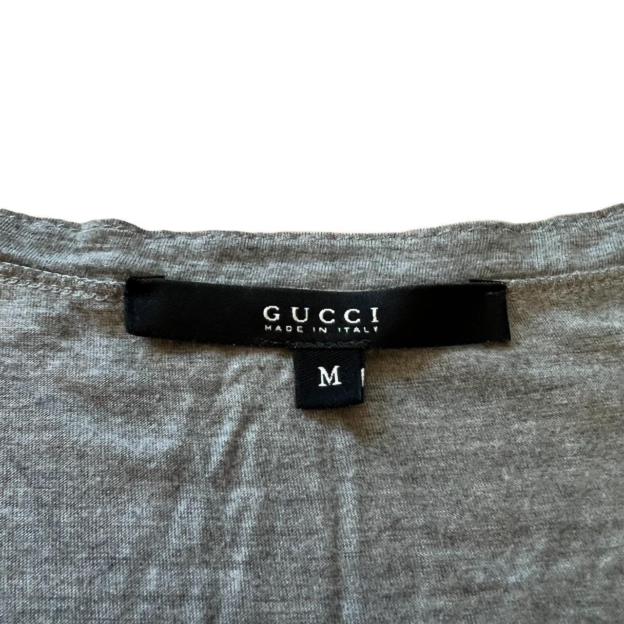 Gucci By Tom Ford Gray Long Sleeve T-Shirt with Varsity Style Stripe Sides - Outfit Repeater