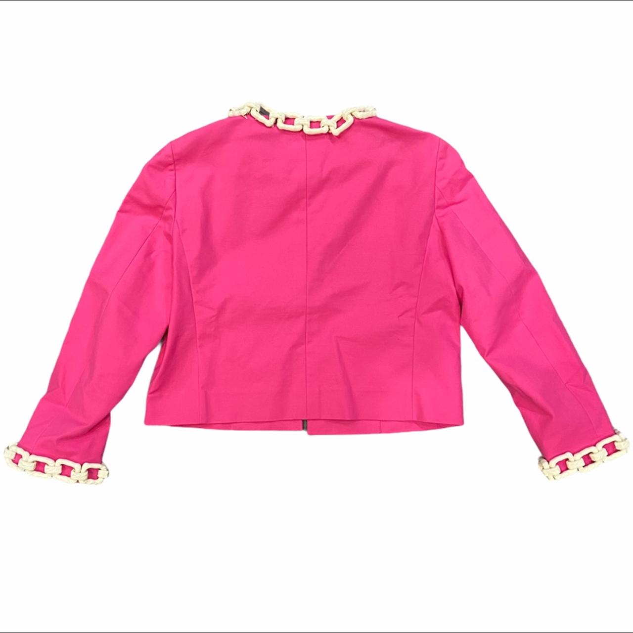 Moschino Cheap and Chic Line White Chain Detail Cropped Blazer Jacket - Outfit Repeater