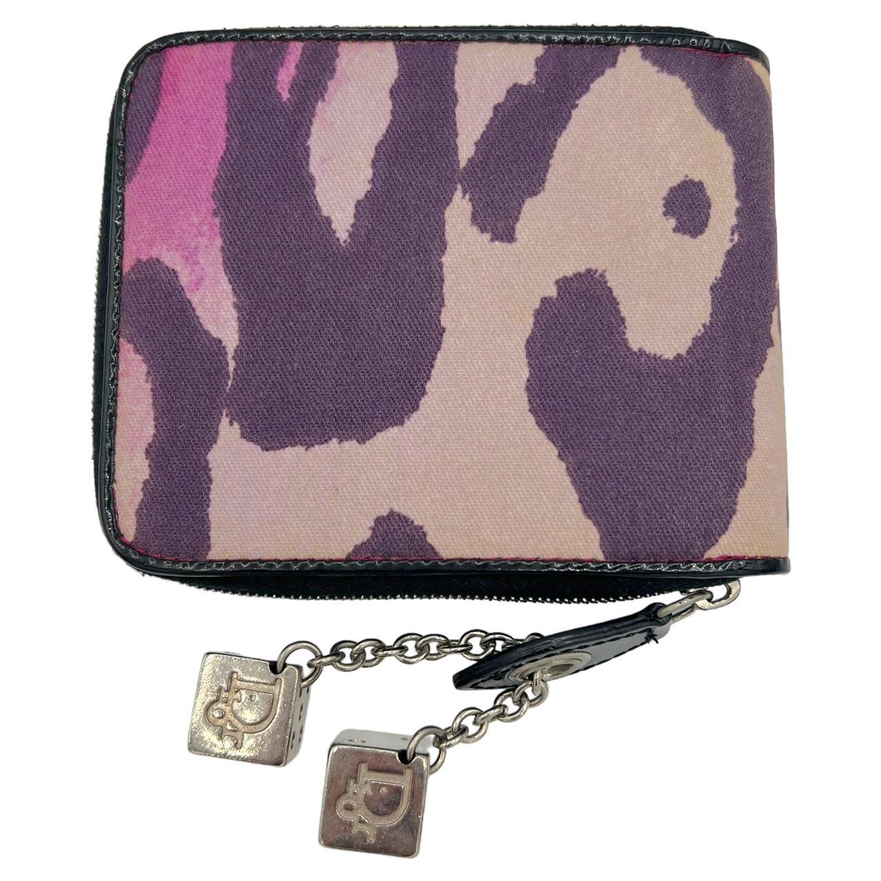 Christian Dior Gambler Dice Wallet Pink Leopard Print