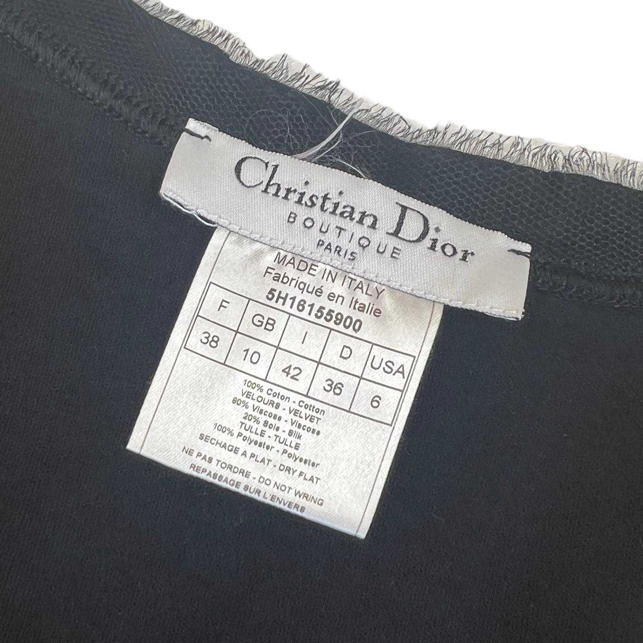 Christian Dior by John Galliano S/S 2005 Black Velvet Logo Tank - Outfit Repeater