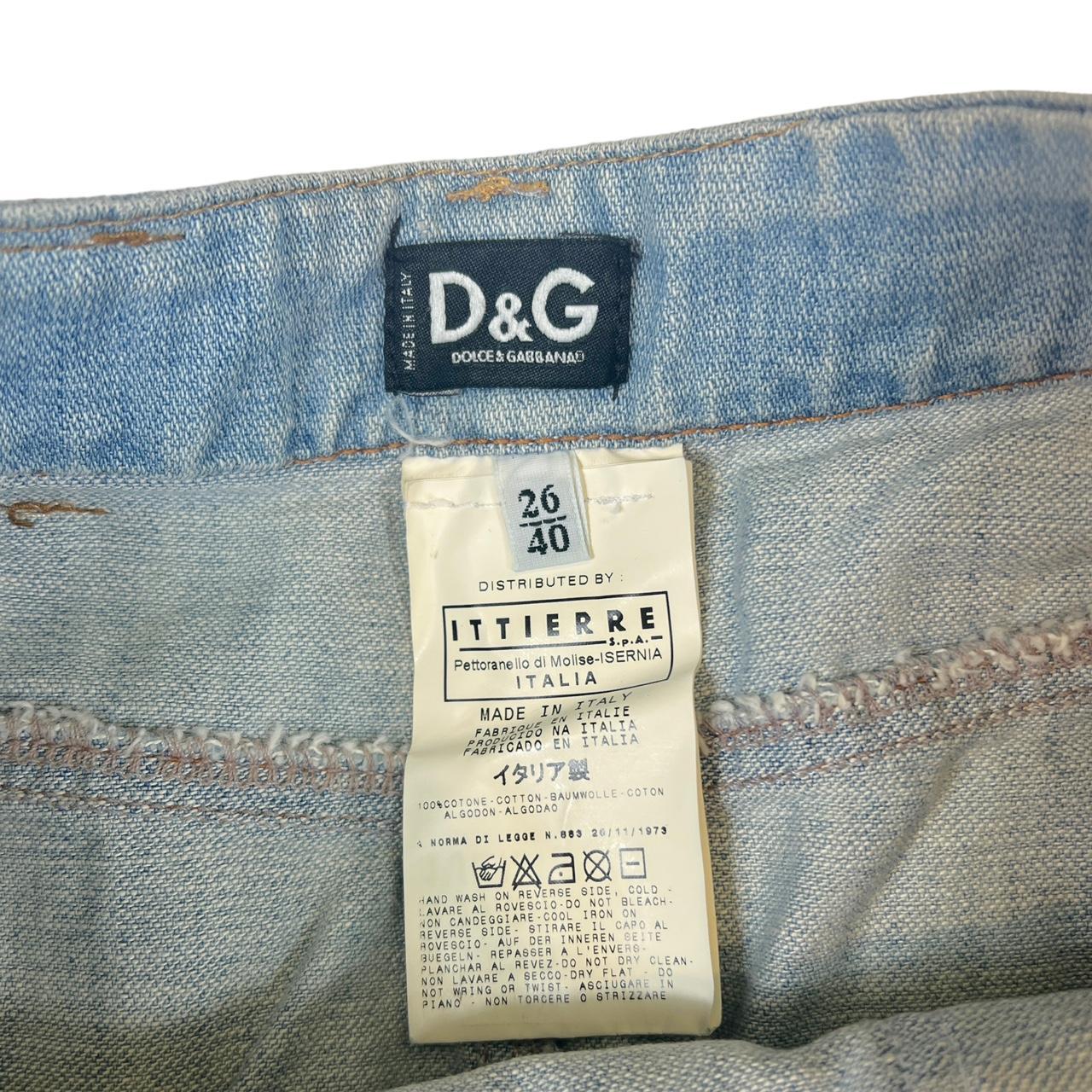 Dolce & Gabbana D&G Light Wash Denim and Lace Mini Skirt - Outfit Repeater