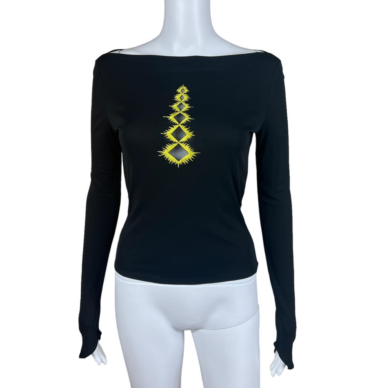 Versace Classic Black Embroidered Off The Shoulder Top - Outfit Repeater