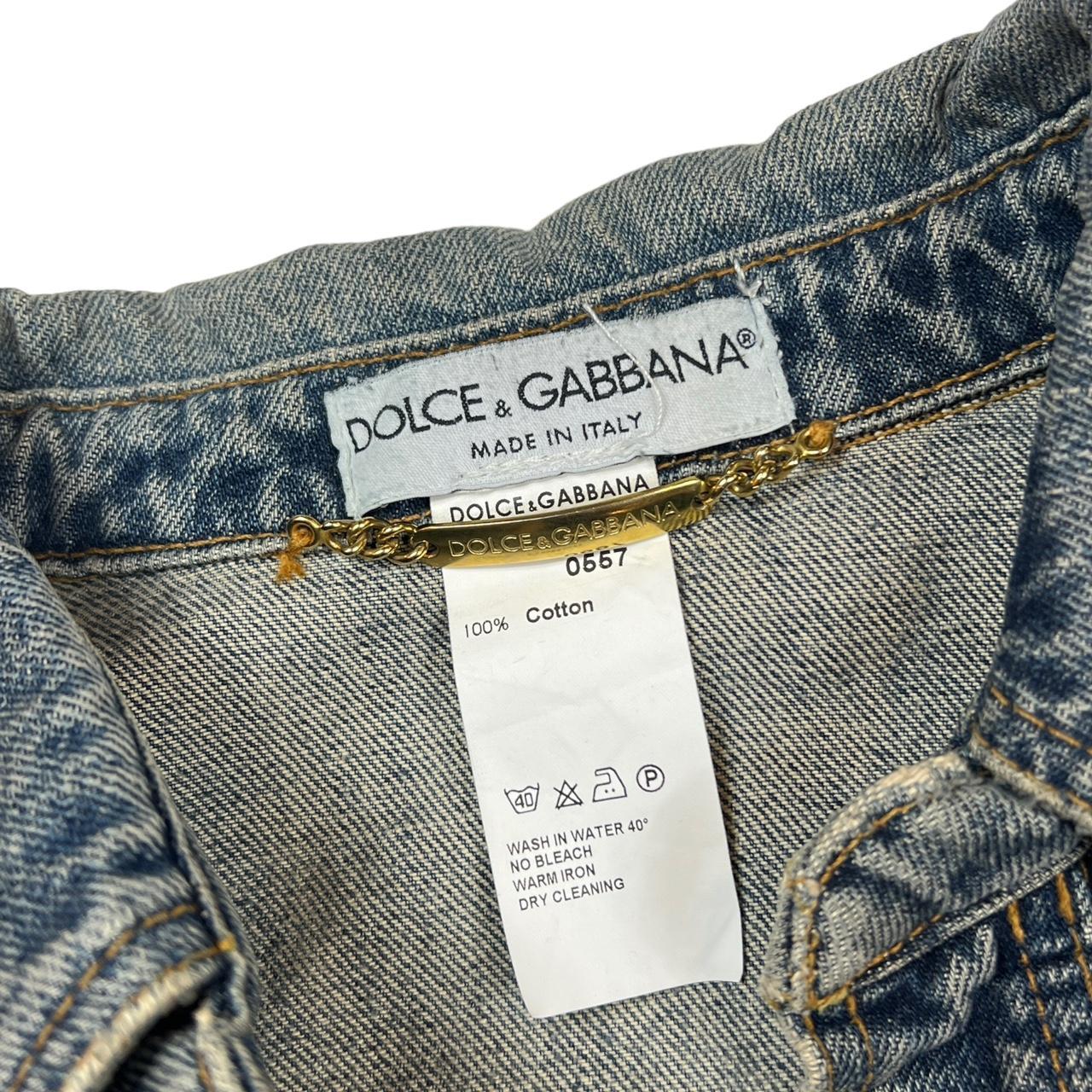 Dolce & Gabbana Cropped 3/4 Sleeve Denim Jacket - Outfit Repeater