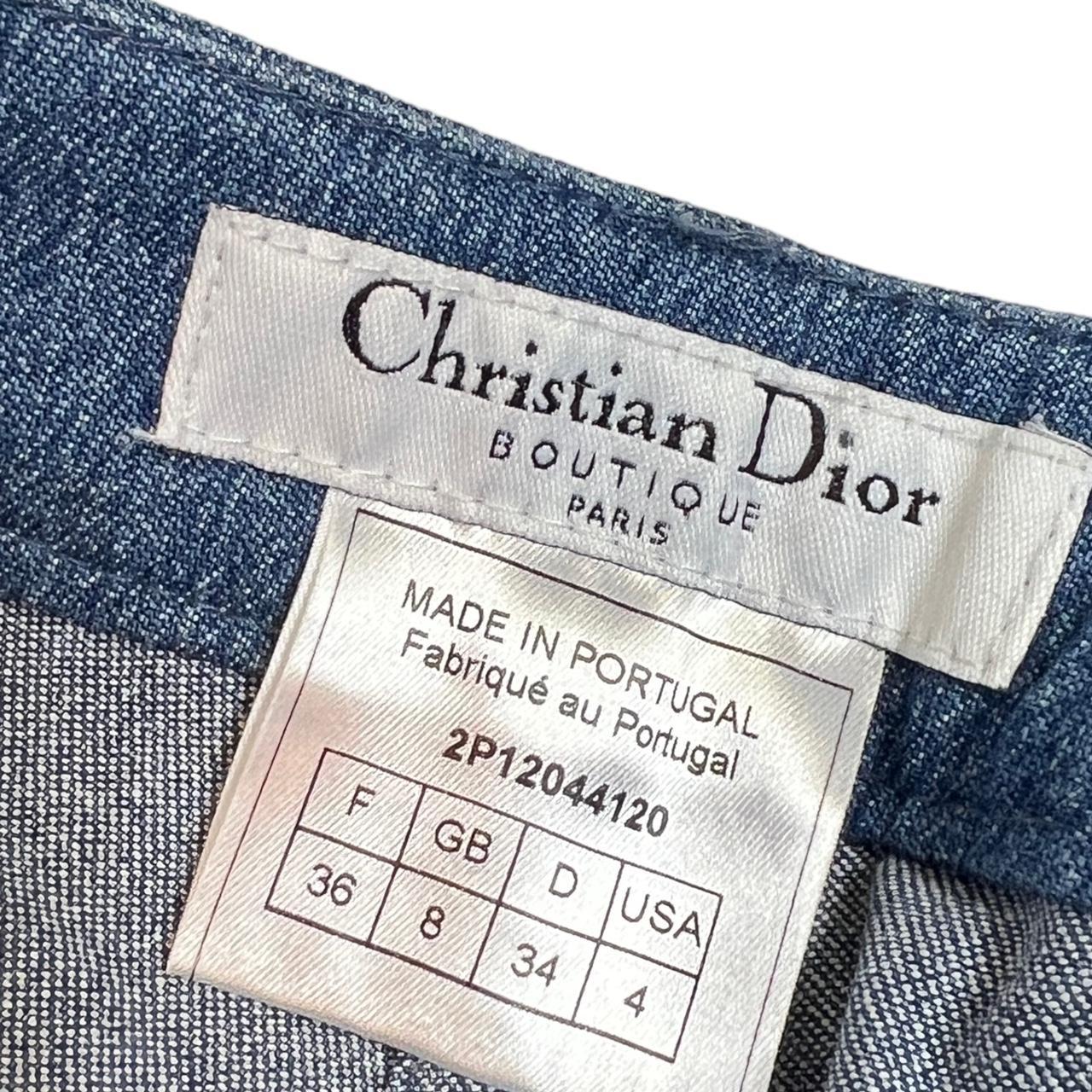 Christian Dior Spring 2002 Blue Jeans with Inner Thigh Stripes