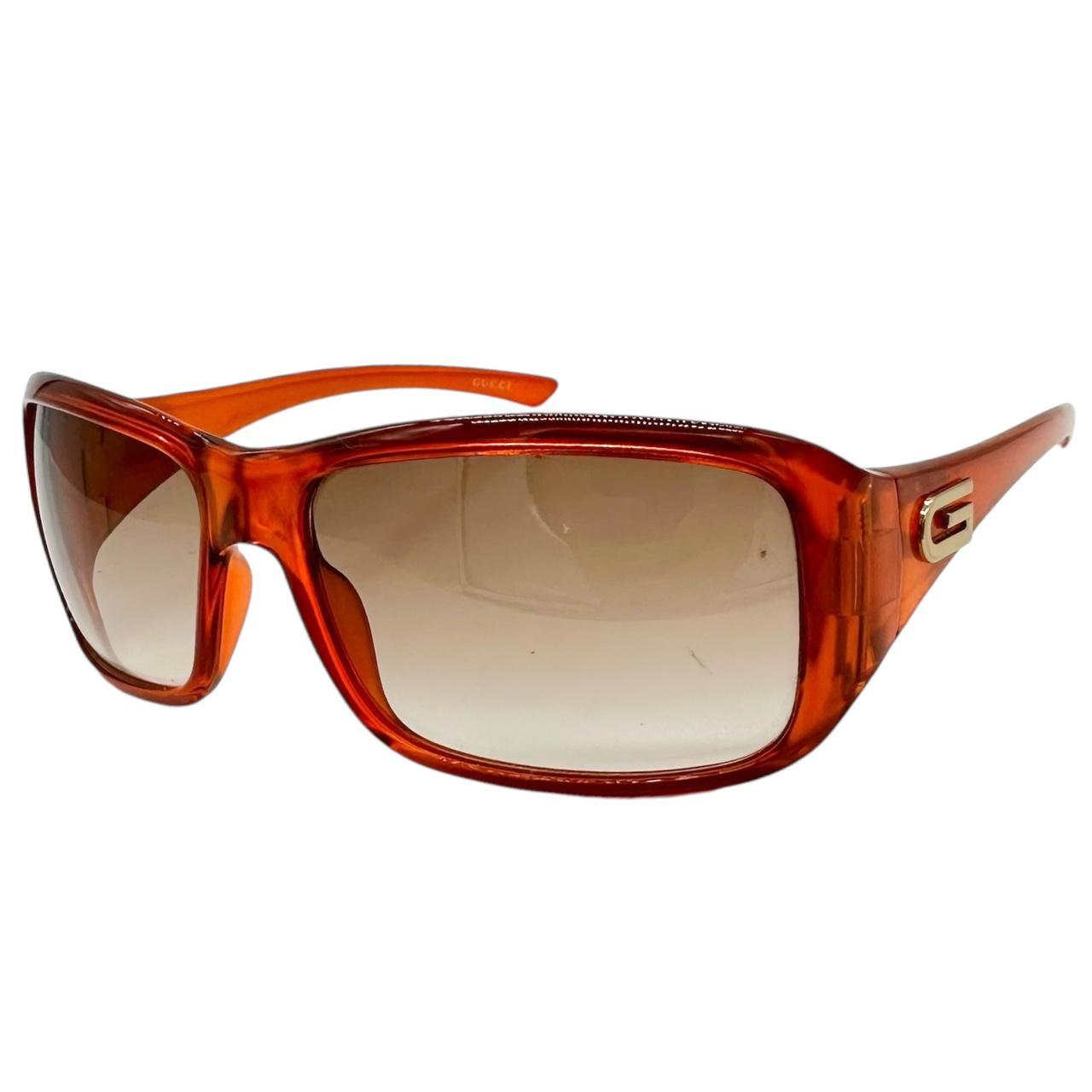 Gucci Orange Rectangle Sunglasses