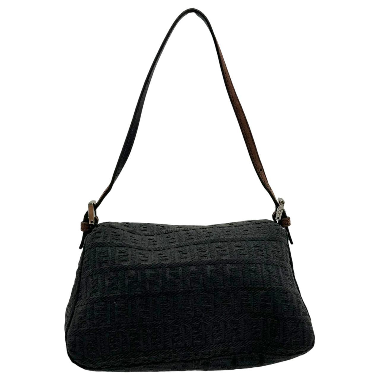 Fendi Chenille Suede Trim Mini Mama Baguette Shoulder Bag - Outfit Repeater