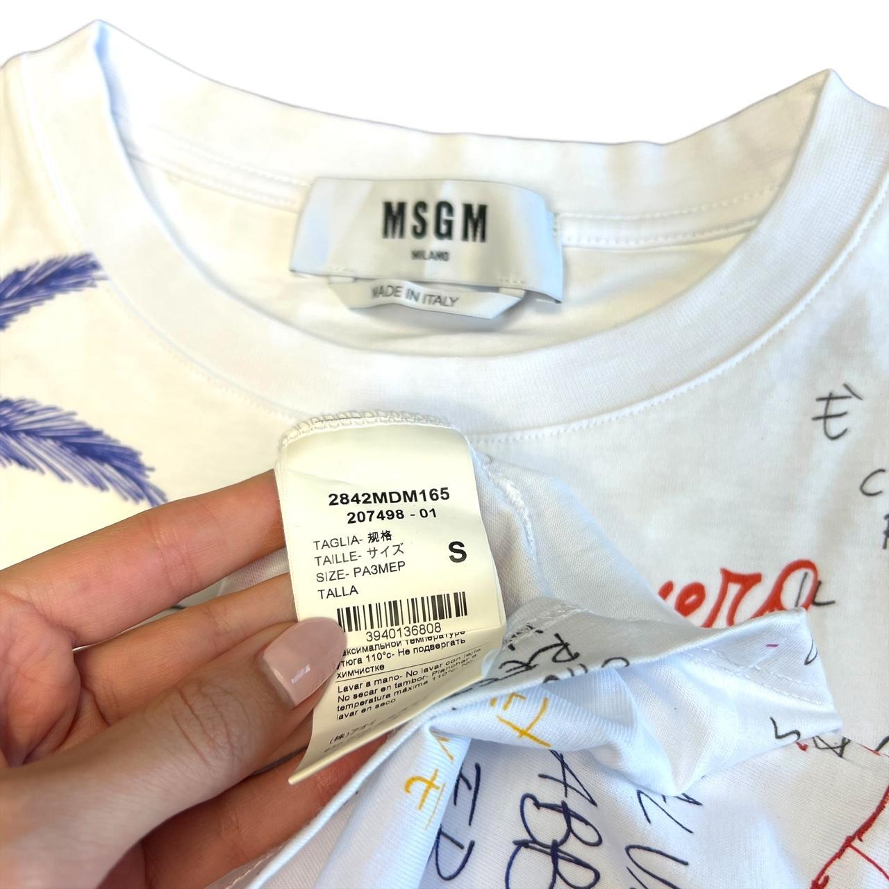 MSGM Cherry Doodle Handwriting Drawings Printed Graphic T-Shirt - Outfit Repeater