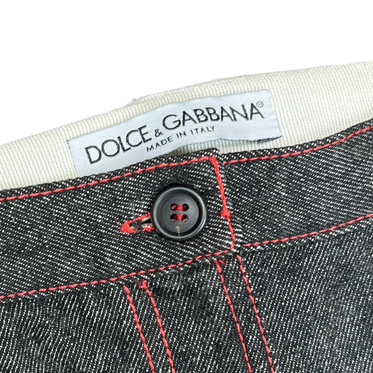 Dolce & Gabbana Denim and Plaid Double Sided Maxi Skirt