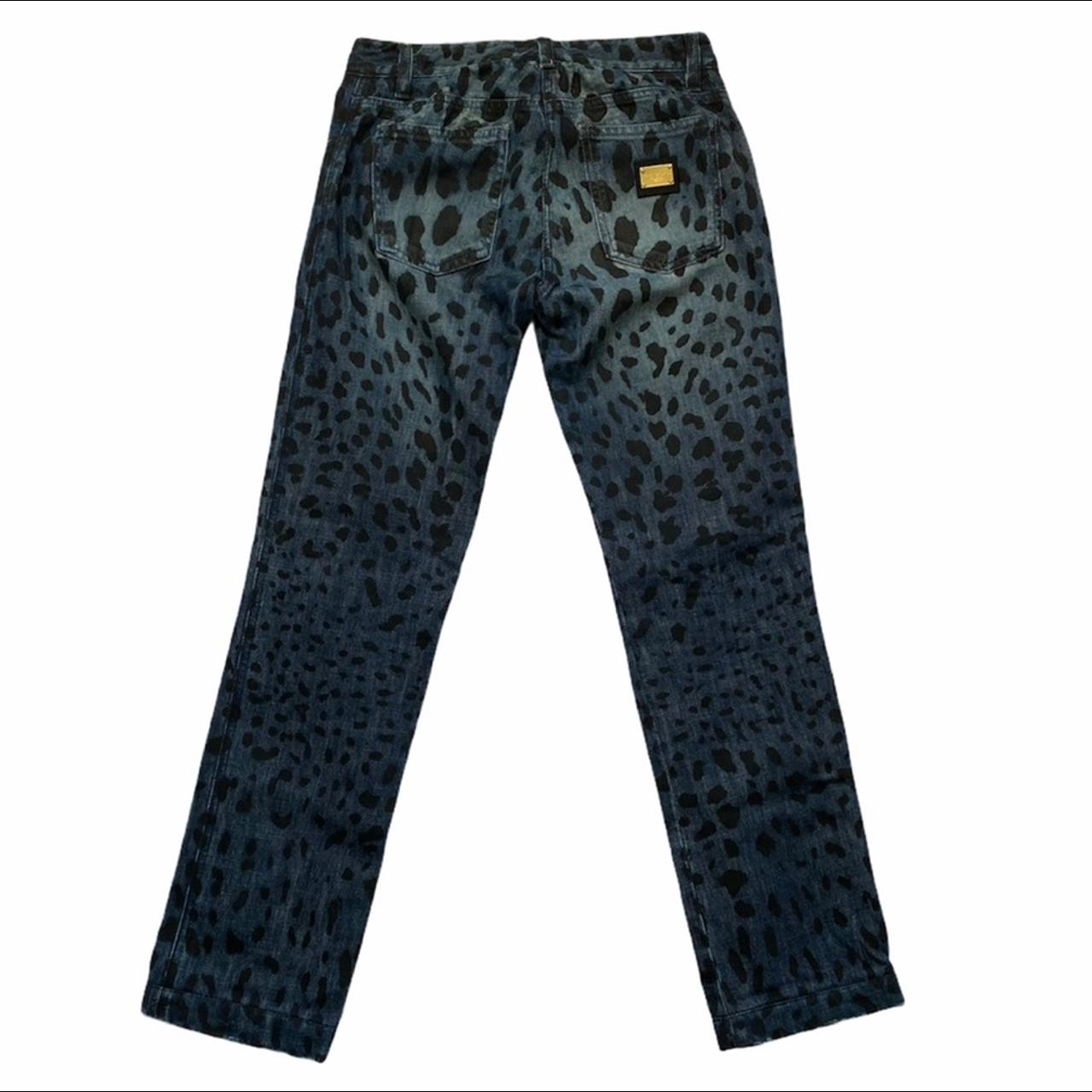 Dolce & Gabbana D&G Leopard Cheetah Print Low Rise Straight Leg Jeans - Outfit Repeater