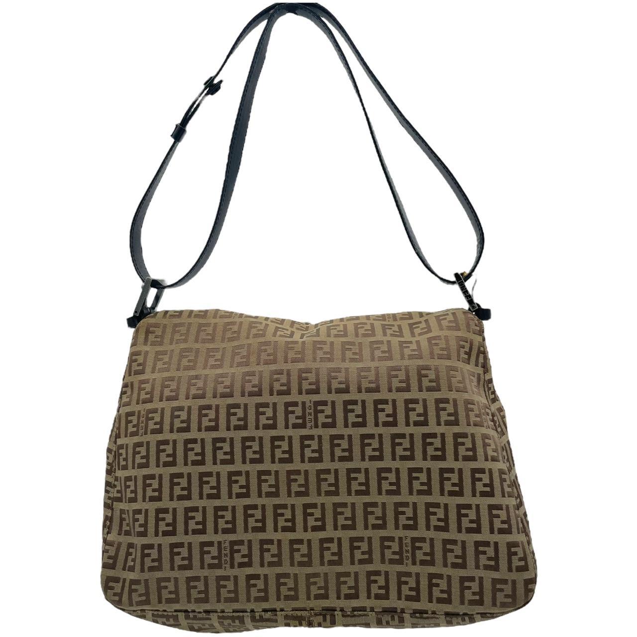 Fendi Tan Zucca Baguette Shoulder Bag