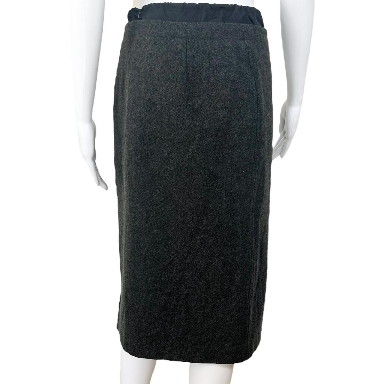 Prada Wool & Nylon Midi Skirt