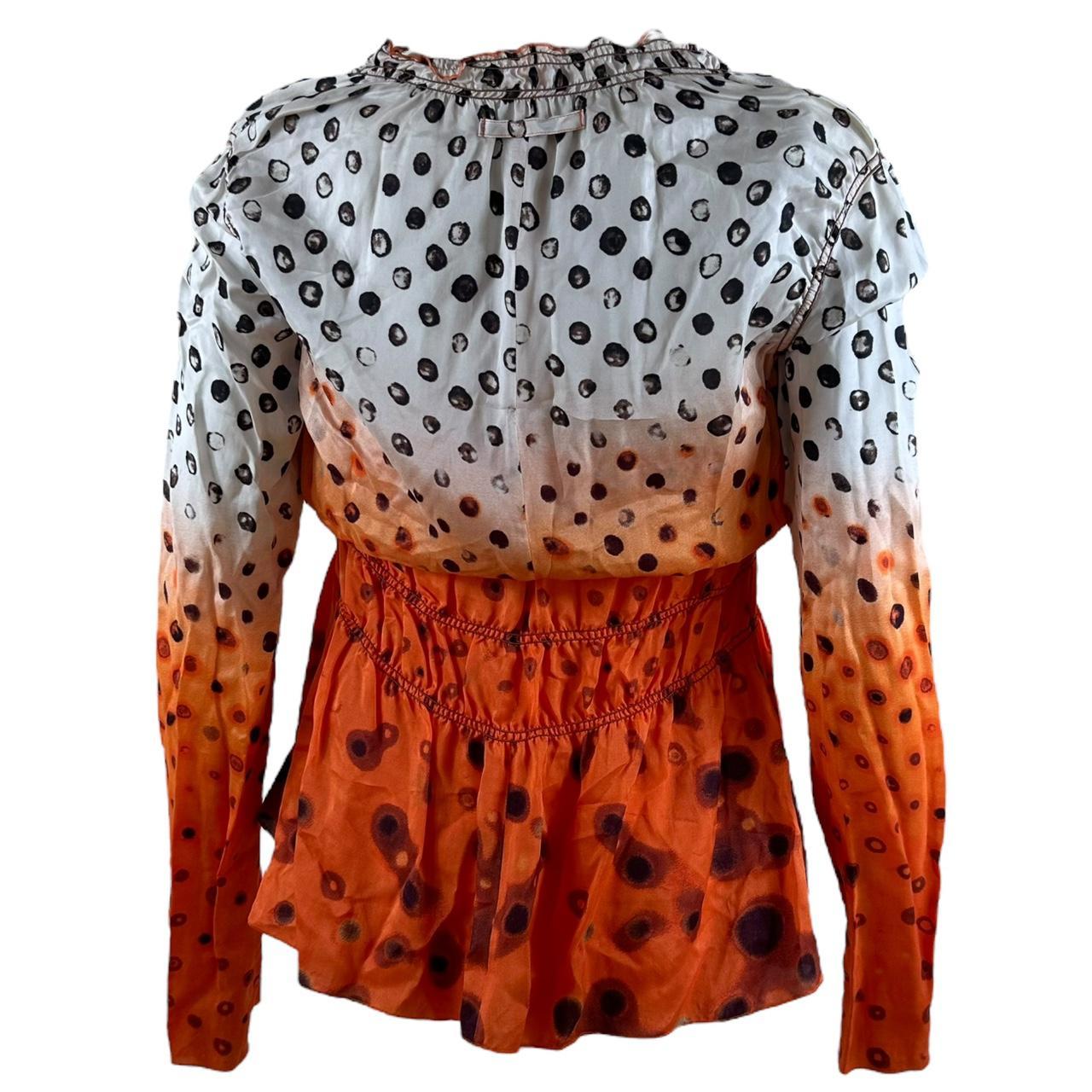 Jean Paul Gaultier Tie Front Ombre Blouse Top