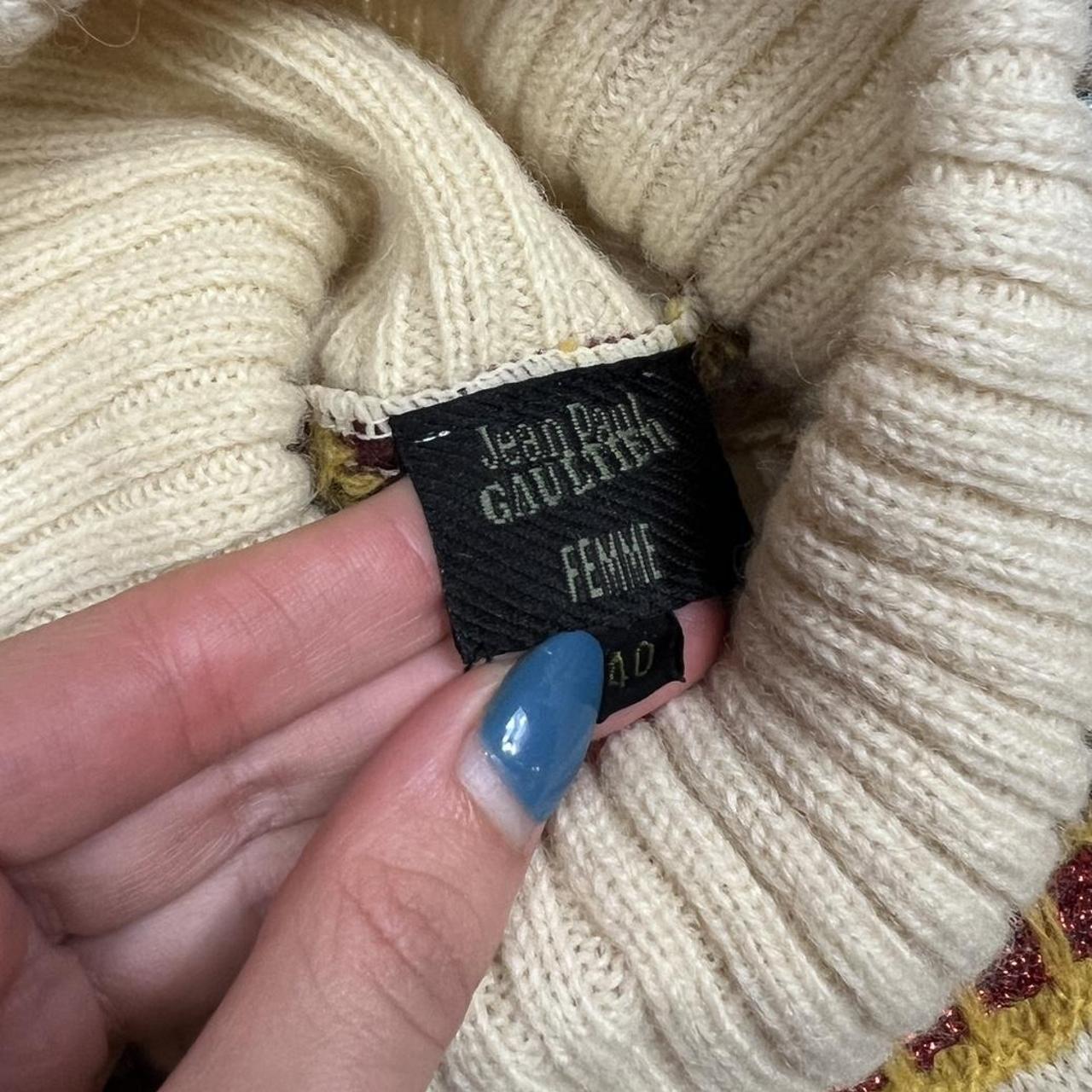 Jean-Paul Gaultier Femme Patterned Stripe Knit Turtleneck Sweater - Outfit Repeater