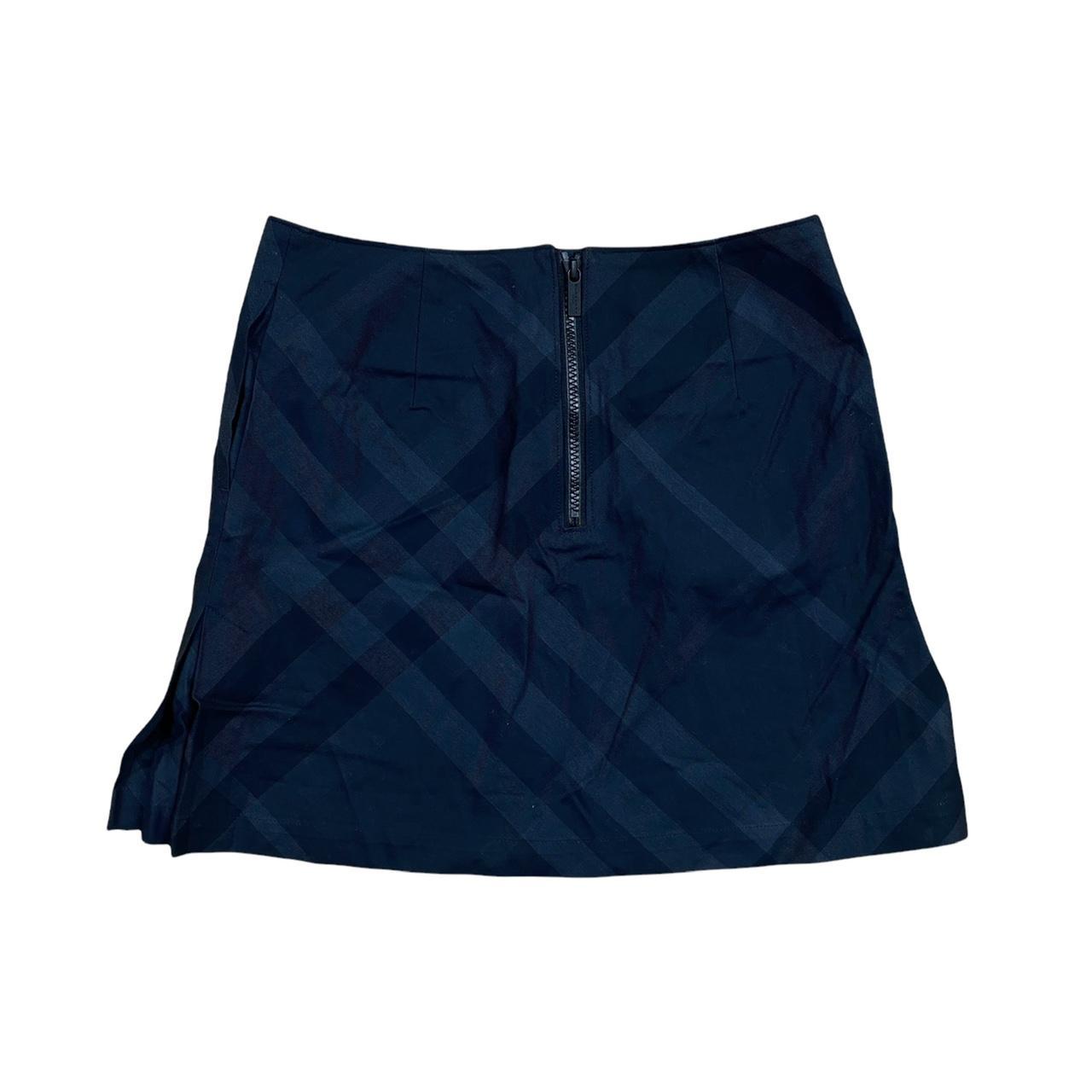 Burberry Golf Line Dark Gray / Black Nova Check Plaid A-Line Mini Skirt