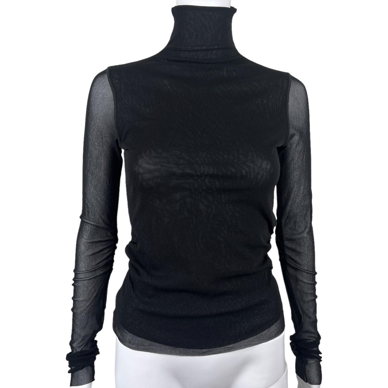 Jean Paul Gaultier Black Mesh Turtleneck