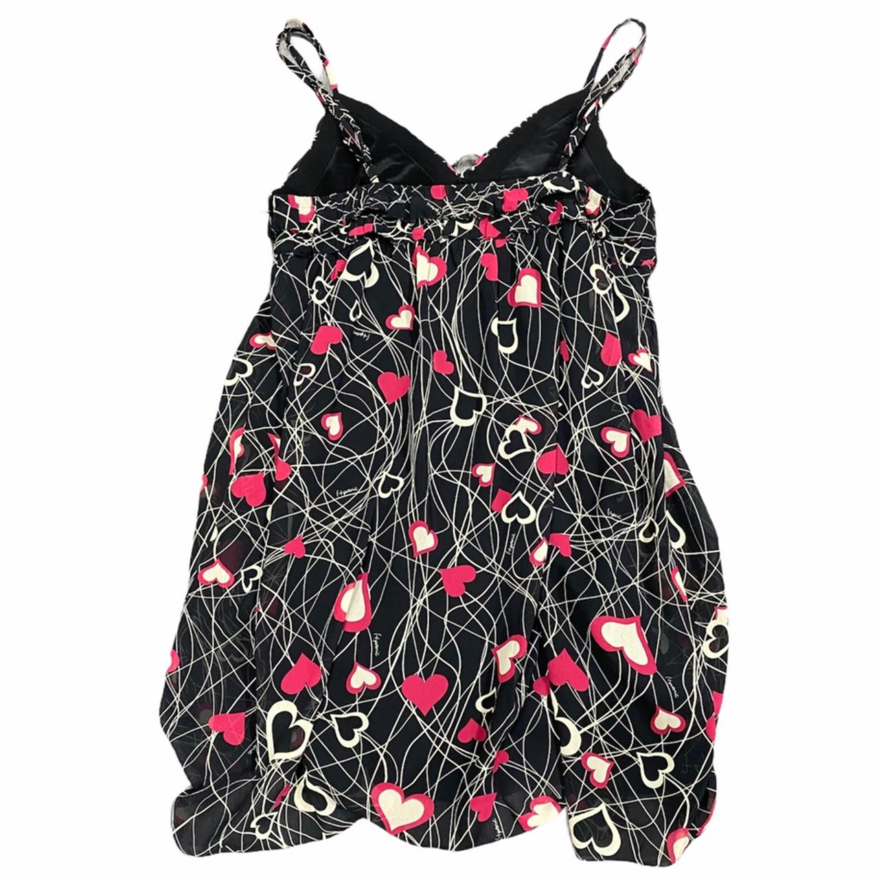 Hysteric Glamour Babydoll Mini Dress Heart Print Ruffles