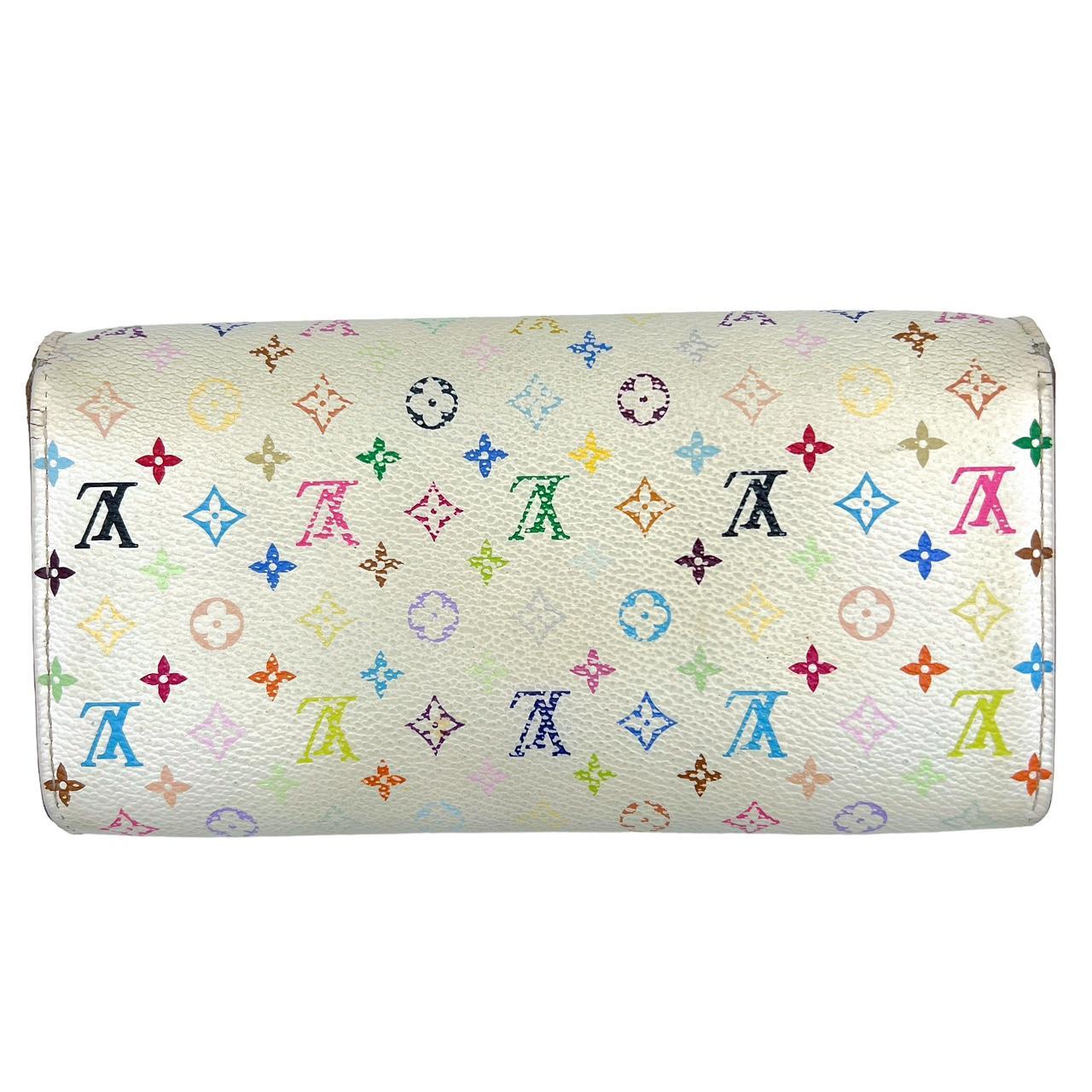 Louis Vuitton Sarah Long Wallet White Multicolor Monogram