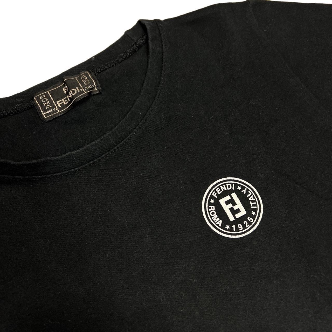 Fendi Baby Tee Black FF Logo Graphic Short Sleeve