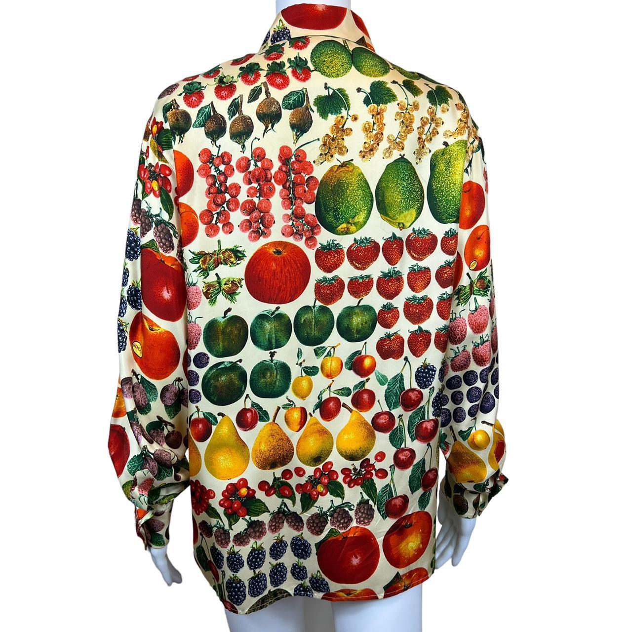 Gucci By Tom Ford S/S 1996 Silk Fruit Print Blouse Top - Outfit Repeater