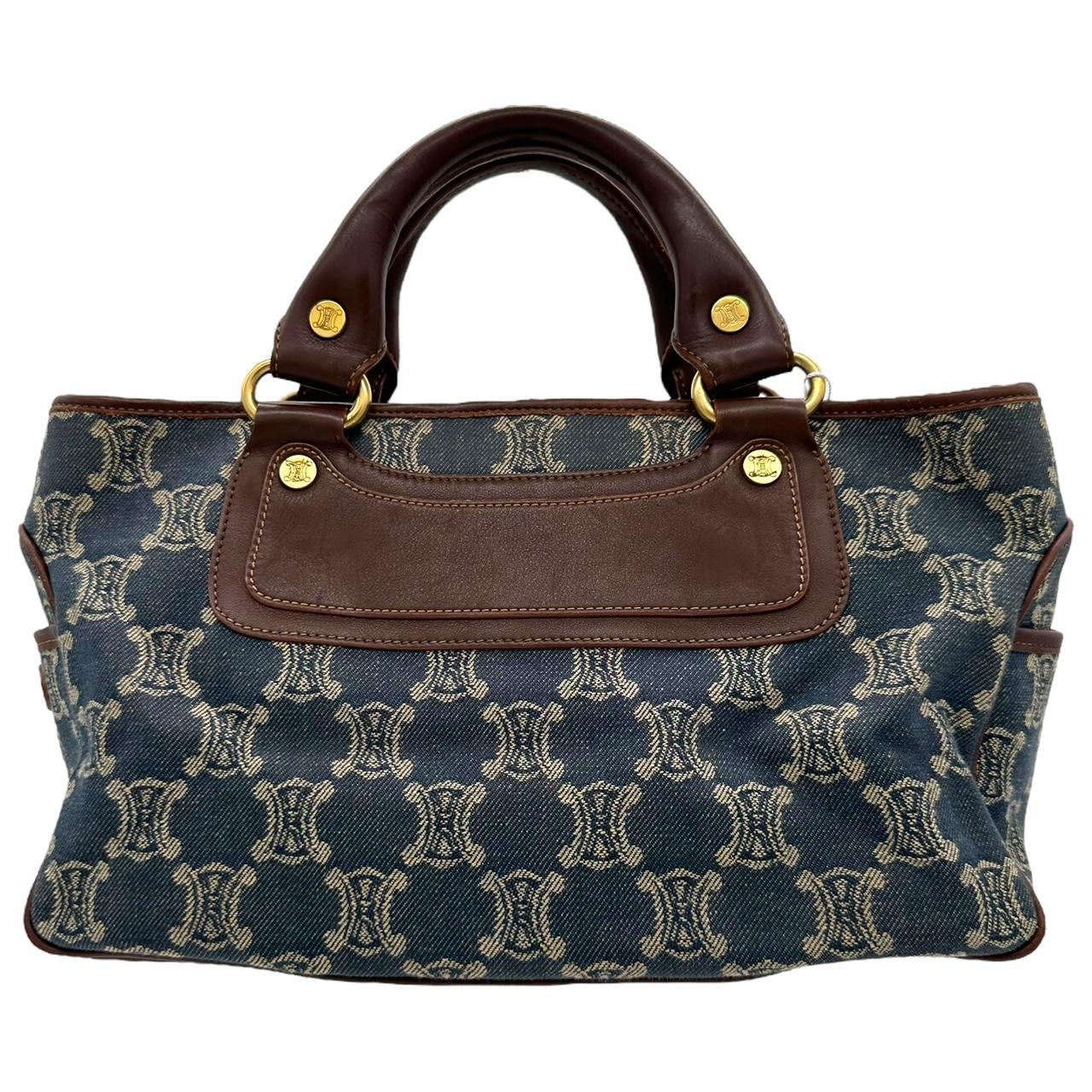 Celine Denim Triomphe Monogram Boogie Bag